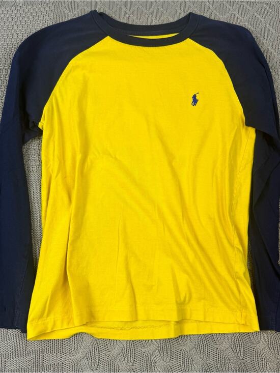 Polo Ralph Lauren Other - Polo by Ralph Lauren Yellow & Navy Long-Sleeve 67 Raglan Tee M